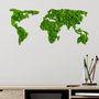 Wallity World Map Escultura de pared Verde